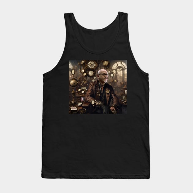 Peter Gabriel Playing for Time Steampunk Tank Top by IconsPopArt